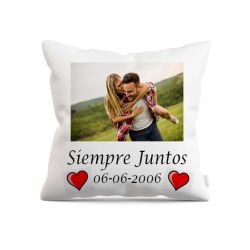 Cojin personalizado con tu foto y texto preferido