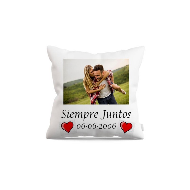 Cojin personalizado con tu foto y texto preferido